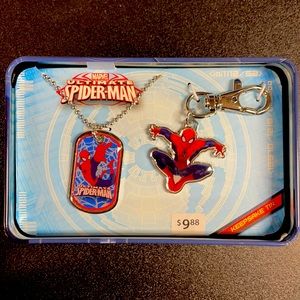 Spider-Man Tag necklace and key chain set